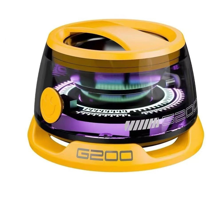 Portable Bluetooth Speaker G200 RGB Lighting Speaker BT5.3 Mini Sound Box 7 Hours Playback Magnetic Phone Holder Silicone Back Scrub Bath Brush