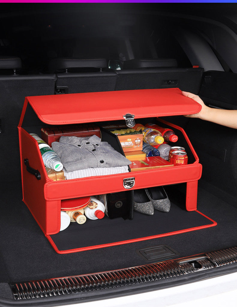 Leather Car Trunk Organizer | Foldable Storage Box BLYNTRA