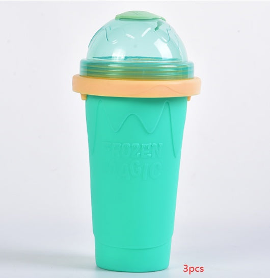 IceCrush Smoothie Cup – Instant Slushie Maker Silicone Back Scrub Bath Brush