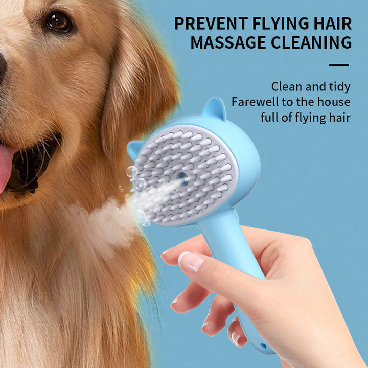 Hair Cleaning Brush With Mist Multifunctional Cat Grooming Brush Rechargeable Self Cleaning Slicker Brush For Pets Dogs & Catsb Pet Products Silicone Back Scrub Bath Brush