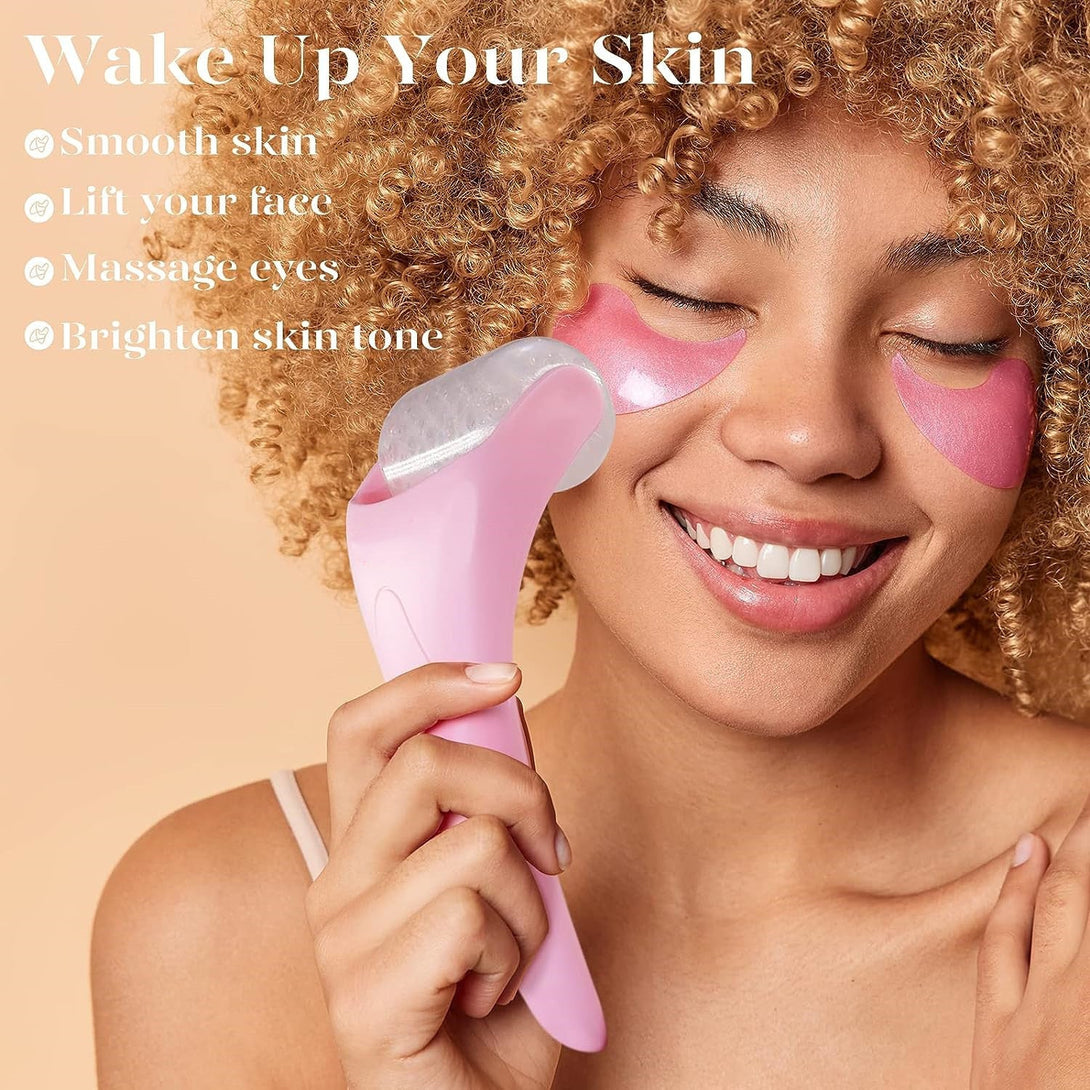 GlaciGlow Ice Roller – De-Puff, Soothe & Refresh Skin Silicone Back Scrub Bath Brush