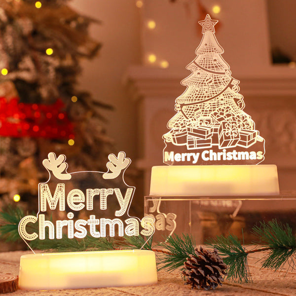 BLYNTRA 3D Acrylic Christmas LED Night Light – Holiday Gift Lamp BLYNTRA