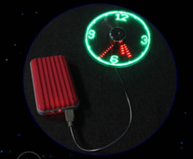 USB Fan Clock | LED Time Display & Cool Desk Gadget Silicone Back Scrub Bath Brush