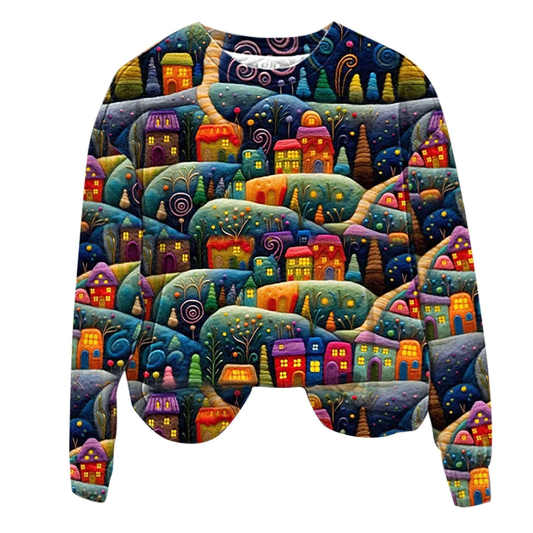 BLYNTRA Santa Claus Print Sweater – Cozy Christmas Holiday Top BLYNTRA