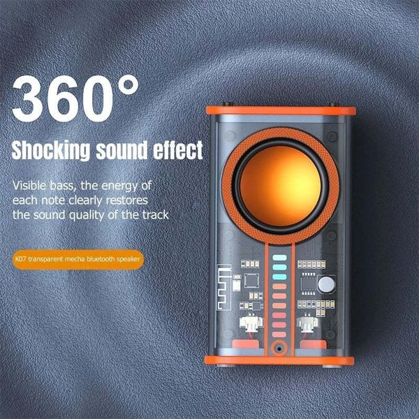 K07 Transparent Mecha Bluetooth Speaker BLYNTRA