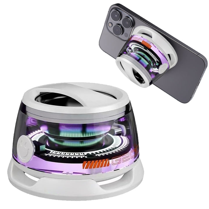 Portable Bluetooth Speaker G200 RGB Lighting Speaker BT5.3 Mini Sound Box 7 Hours Playback Magnetic Phone Holder Silicone Back Scrub Bath Brush