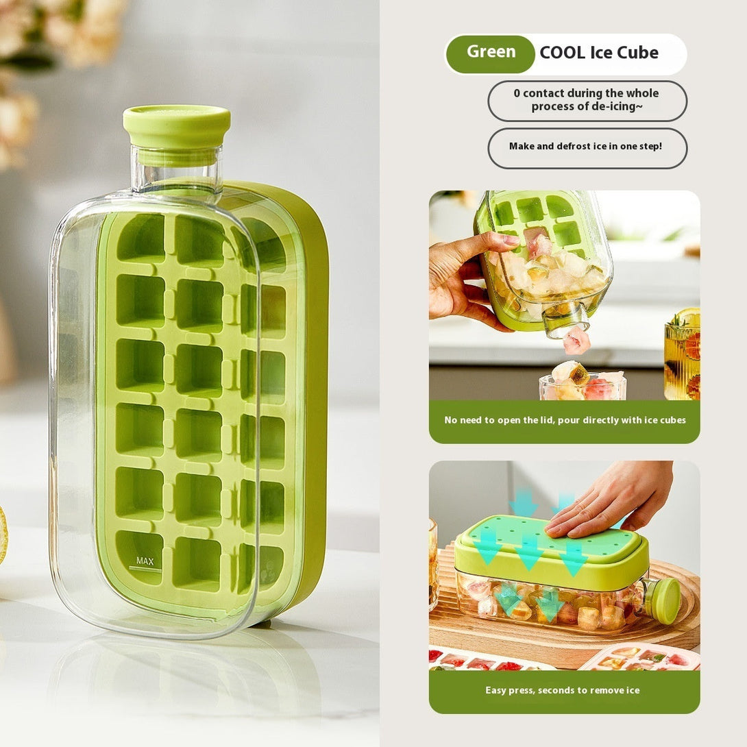 One-Click Ice Mold with Straw Silicone Back Scrub Bath Brush