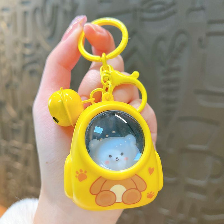 Cat Bear Schoolbag Small Night Lamp Keychain Pendant Silicone Back Scrub Bath Brush