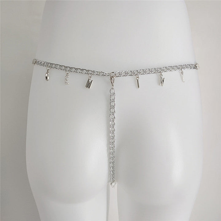 Exy Women Custom Thong With Letter Name Personality G-String Panties Underwear Waist Body Chain Lace Thongs Jewelry Gift Silicone Back Scrub Bath Brush