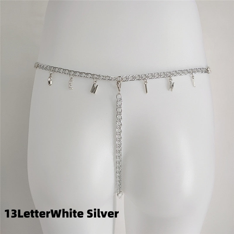 Custom Name Lace Thong & Body Chain Set Silicone Back Scrub Bath Brush