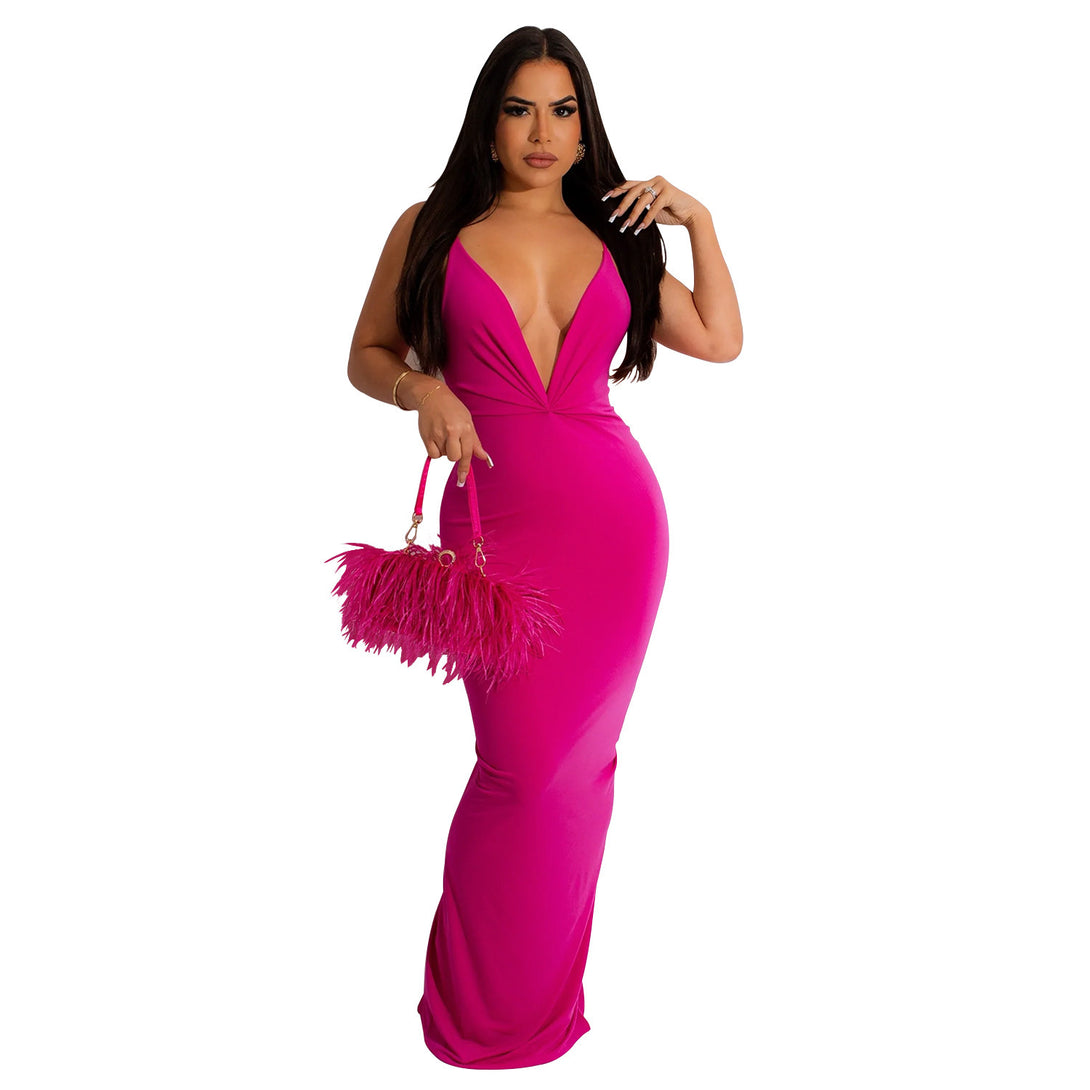 BLYNTRA Sleeveless Solid Dress
