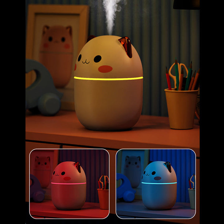 Cute Cat Humidifier | LED Mist & Aroma Diffuser Silicone Back Scrub Bath Brush
