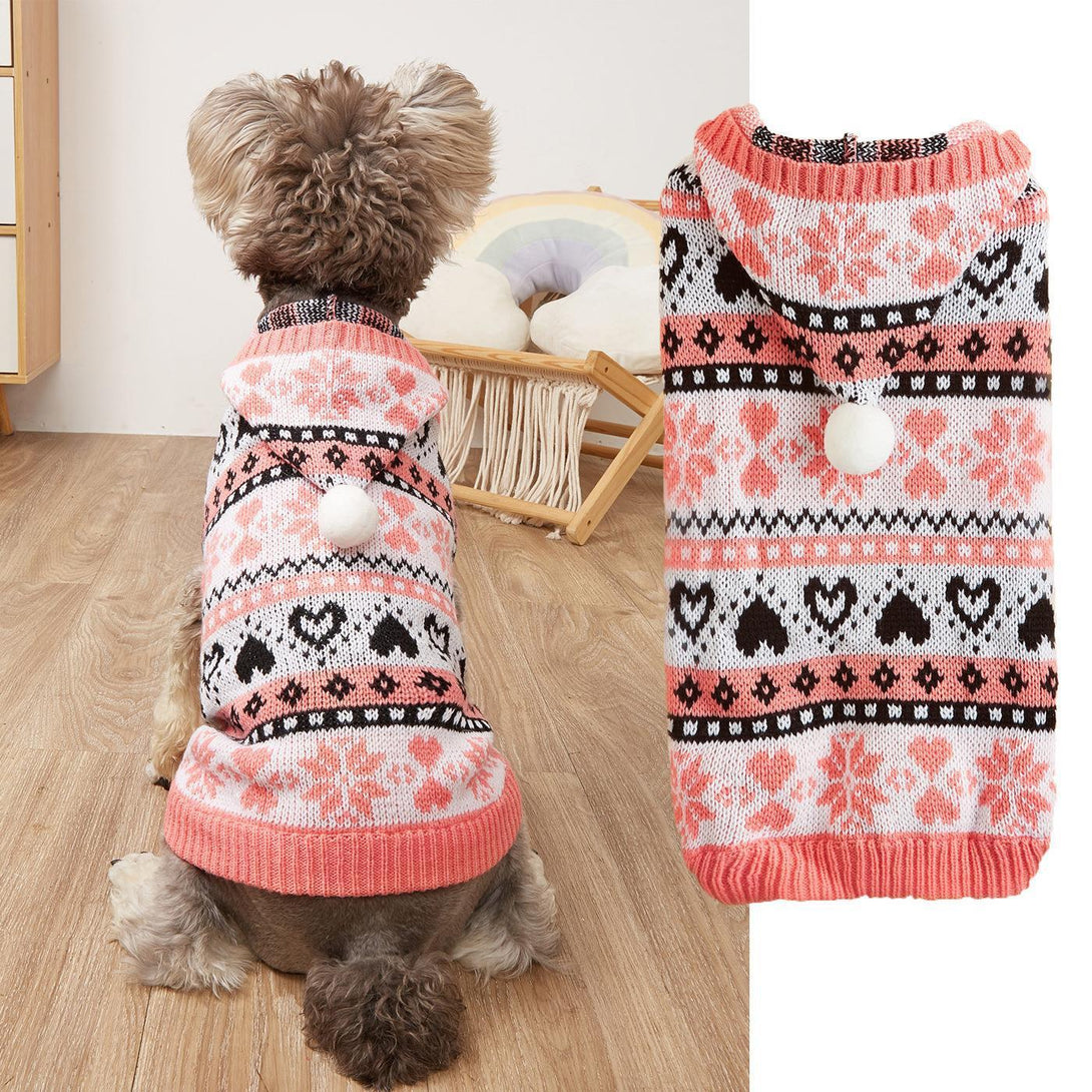 Snowflake Knit Dog Sweater | Warm & Stylish BLYNTRA