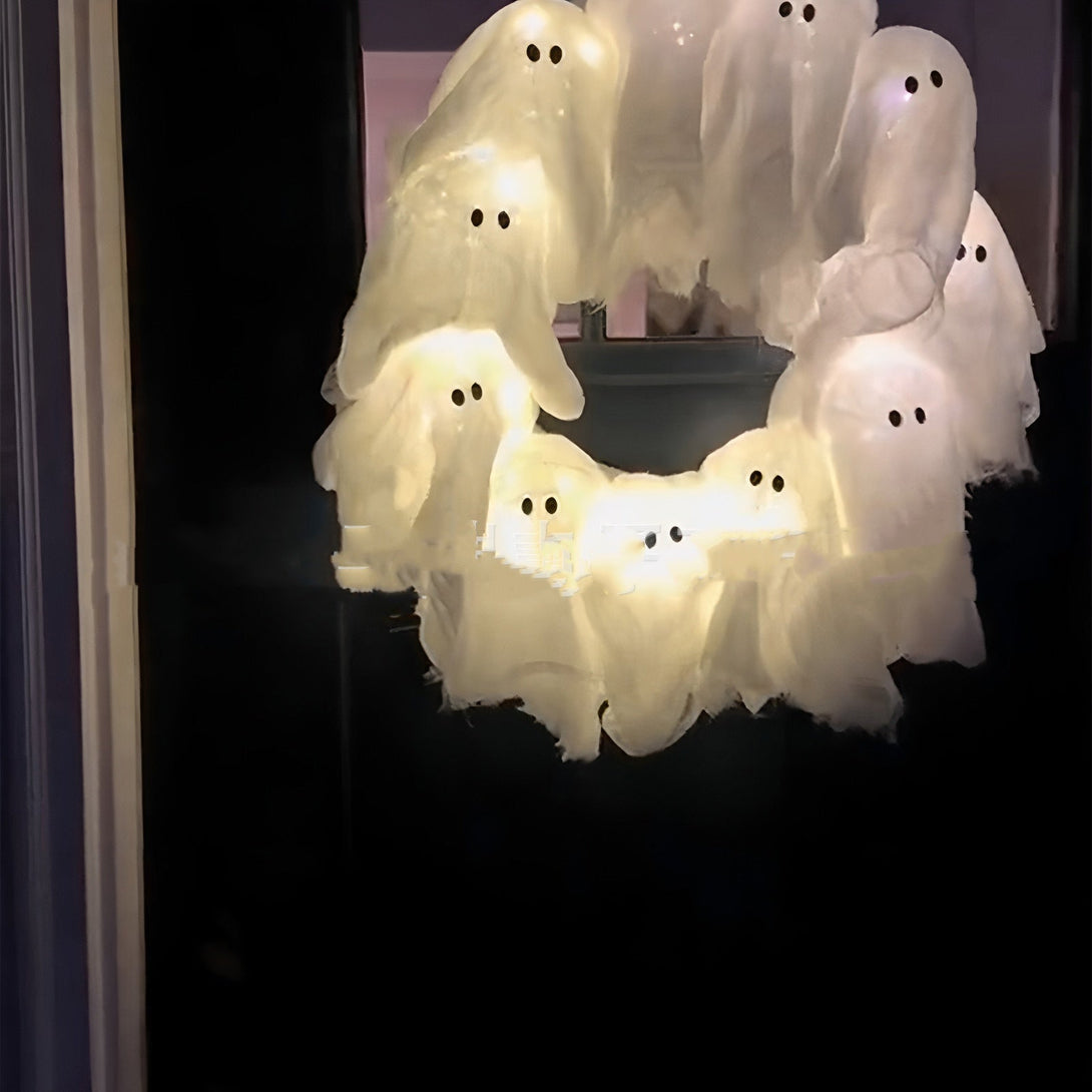 BLYNTRA Halloween Door Sign – Cute Ghost Lights for Festive Entryway BLYNTRA