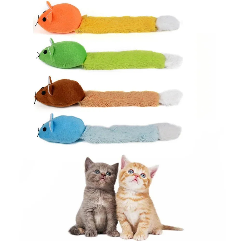 Interactive Mouse Cat Toy – Long Tail Fun BLYNTRA