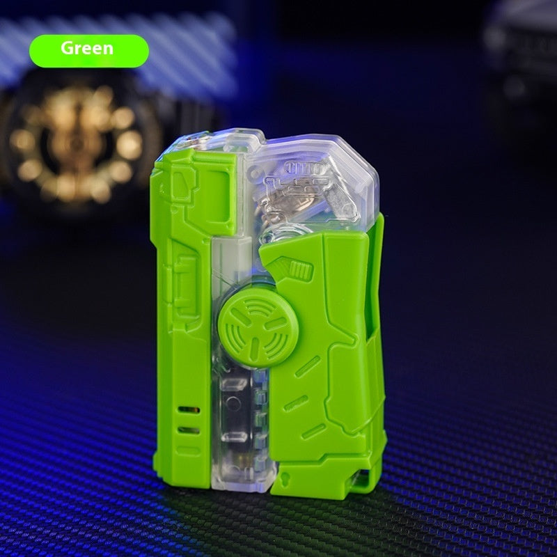 Transparent Fingertip Gyro Luminous Lighter Silicone Back Scrub Bath Brush