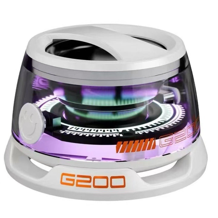 Portable Bluetooth Speaker G200 RGB Lighting Speaker BT5.3 Mini Sound Box 7 Hours Playback Magnetic Phone Holder Silicone Back Scrub Bath Brush