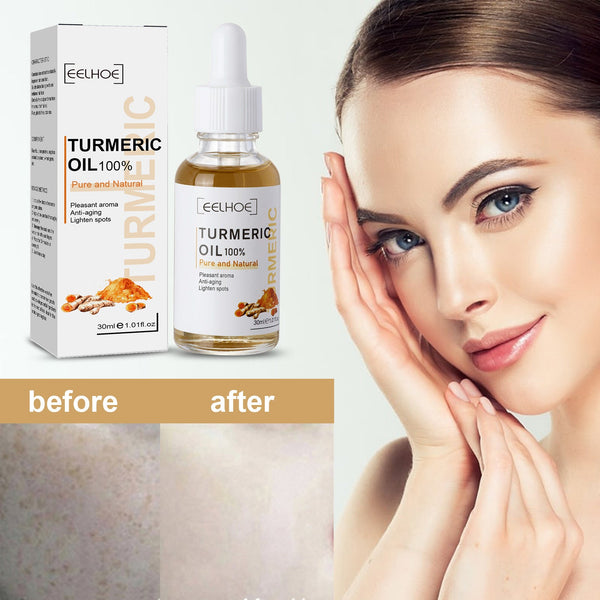 EELHOE Turmeric Dark Spot Correction Face Care Spot Moisturizing And Repairing Skin Tone Serum Silicone Back Scrub Bath Brush
