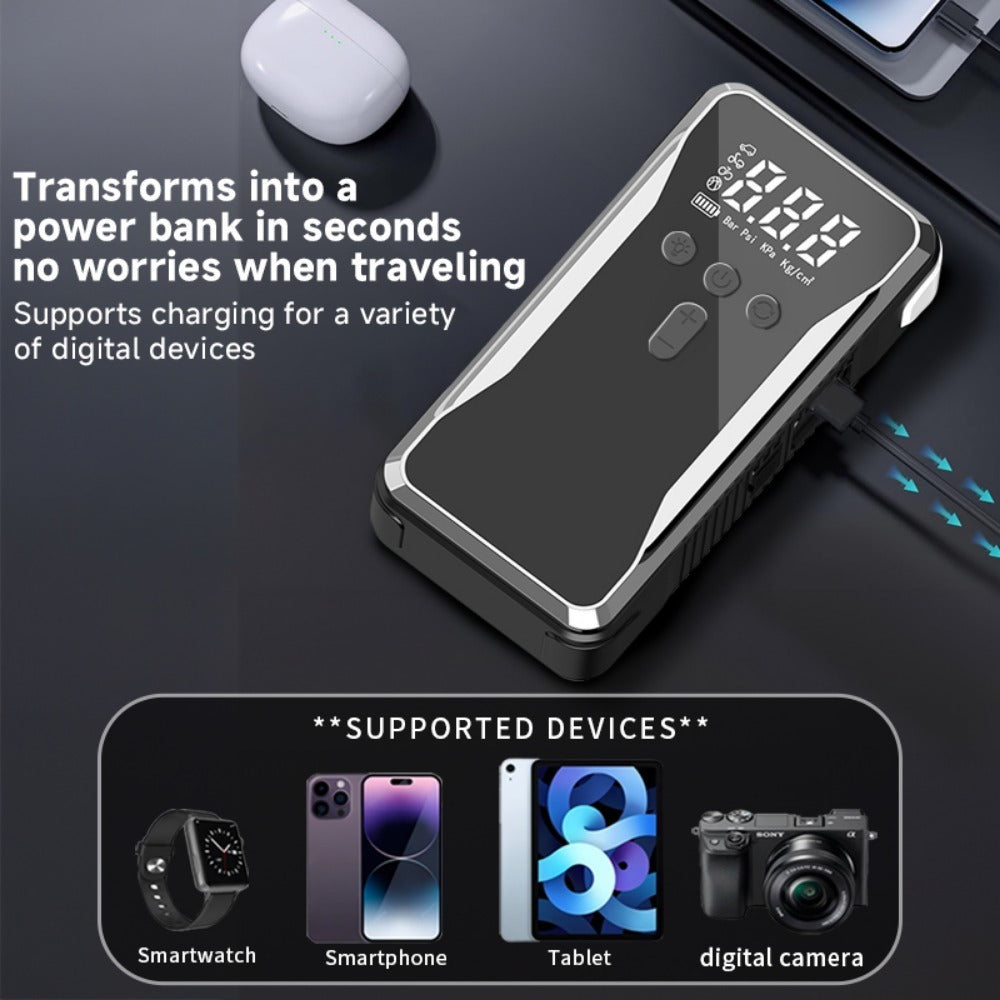 4000A Car Jump Starter & Air Compressor 12V Silicone Back Scrub Bath Brush