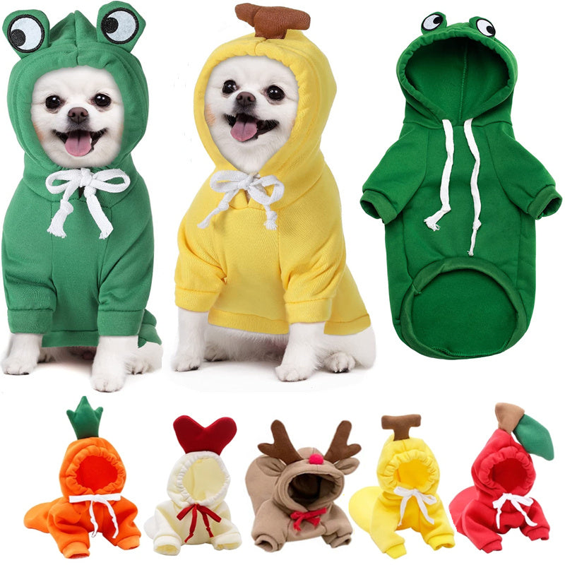 BLYNTRA Winter Fleece Hoodie for Small Dogs – Cute Fruit Costume BLYNTRA