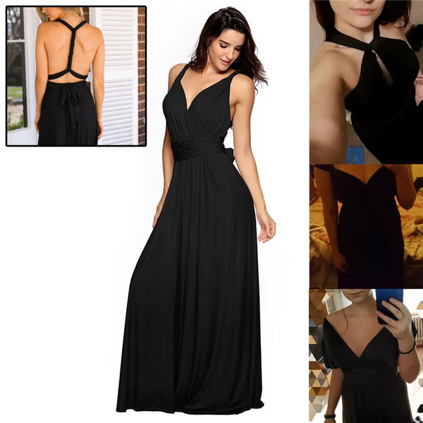 GlamWrap Multiway Backless Maxi Dress Silicone Back Scrub Bath Brush