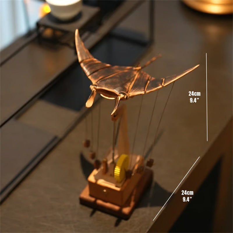 Handmade Manta Ray Motion Figurine – BLYNTRA Electric Bionic Animal Ornament BLYNTRA