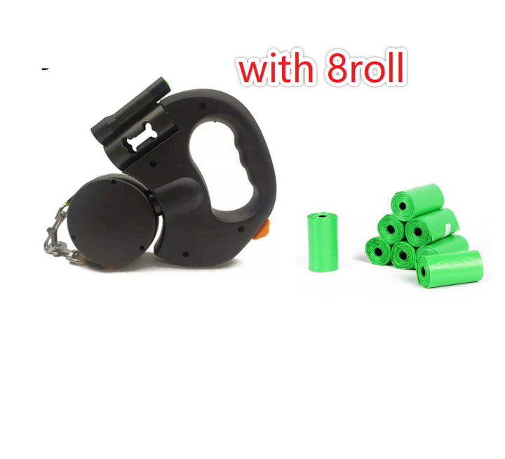 Retractable Dual Dog Leash with Light & Reflective Strip BLYNTRA