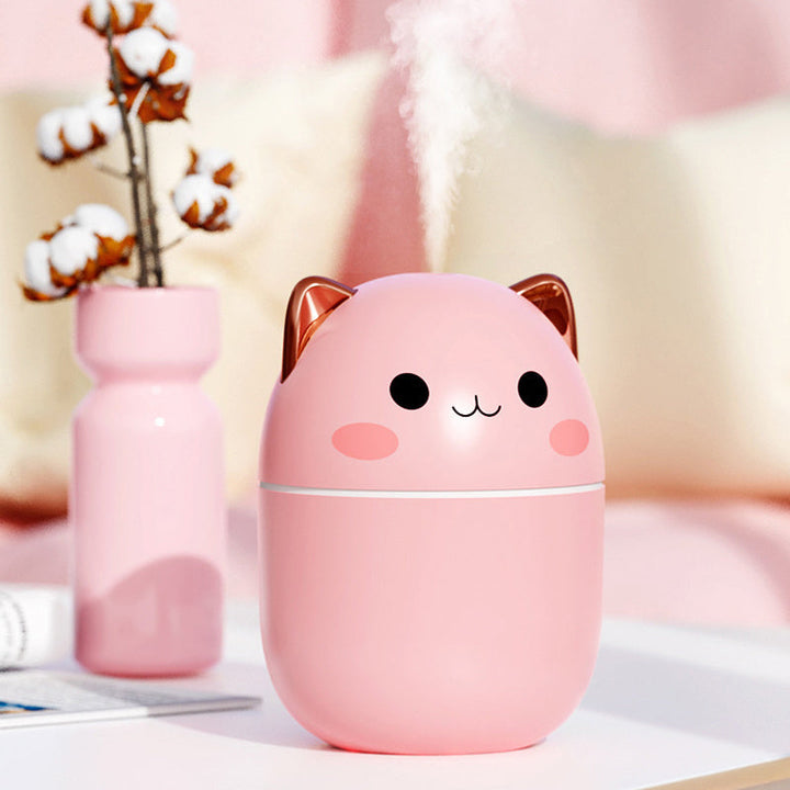 Cute Cat Humidifier | LED Mist & Aroma Diffuser Silicone Back Scrub Bath Brush