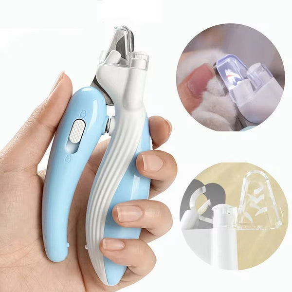 Pet Nail Clippers Dog Nail Clippers Cat Nail Clippers LED Electric Nail Grinder Pet Supplies LED Light Pet Nail Clippers Silicone Back Scrub Bath Brush