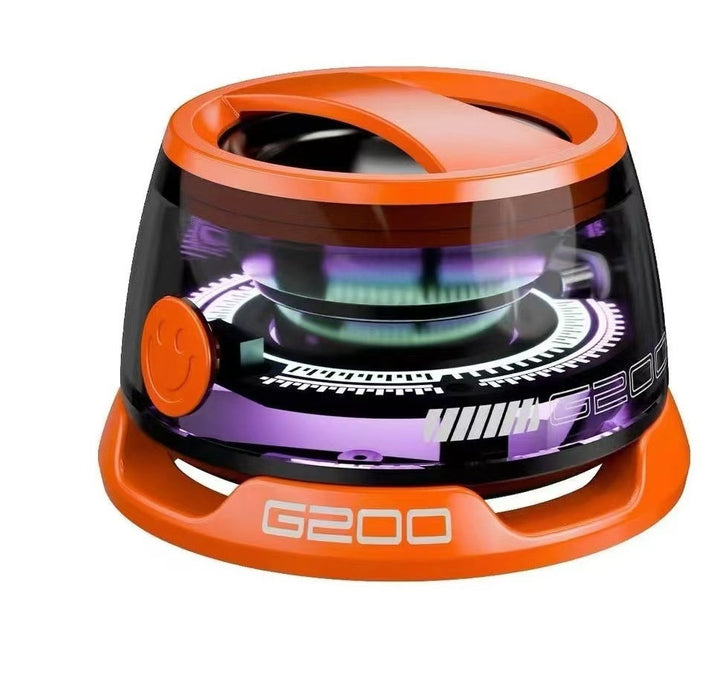 Portable Bluetooth Speaker G200 RGB Lighting Speaker BT5.3 Mini Sound Box 7 Hours Playback Magnetic Phone Holder Silicone Back Scrub Bath Brush