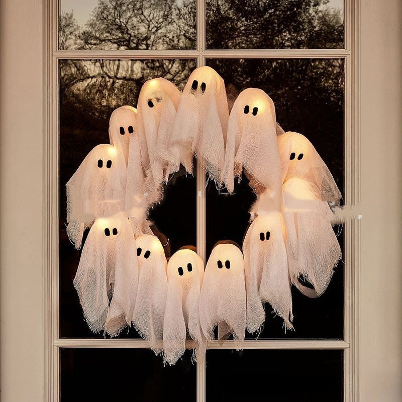 BLYNTRA Halloween Door Sign – Cute Ghost Lights for Festive Entryway BLYNTRA