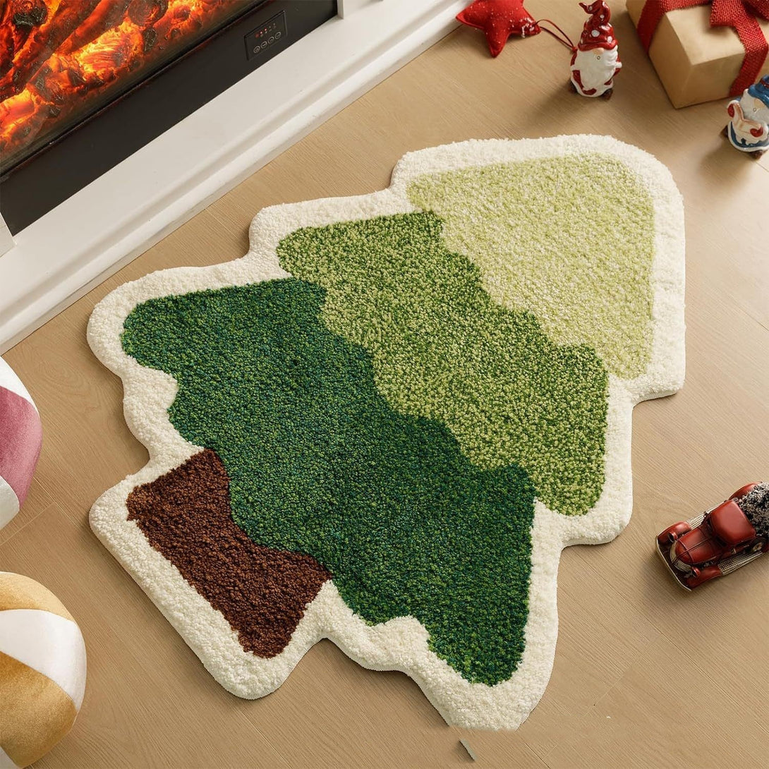 Christmas Tree Cashmere Mat – Nordic Design Holiday Floor Rug | BLYNTRA BLYNTRA
