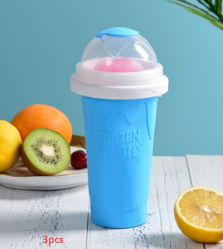 IceCrush Smoothie Cup – Instant Slushie Maker Silicone Back Scrub Bath Brush