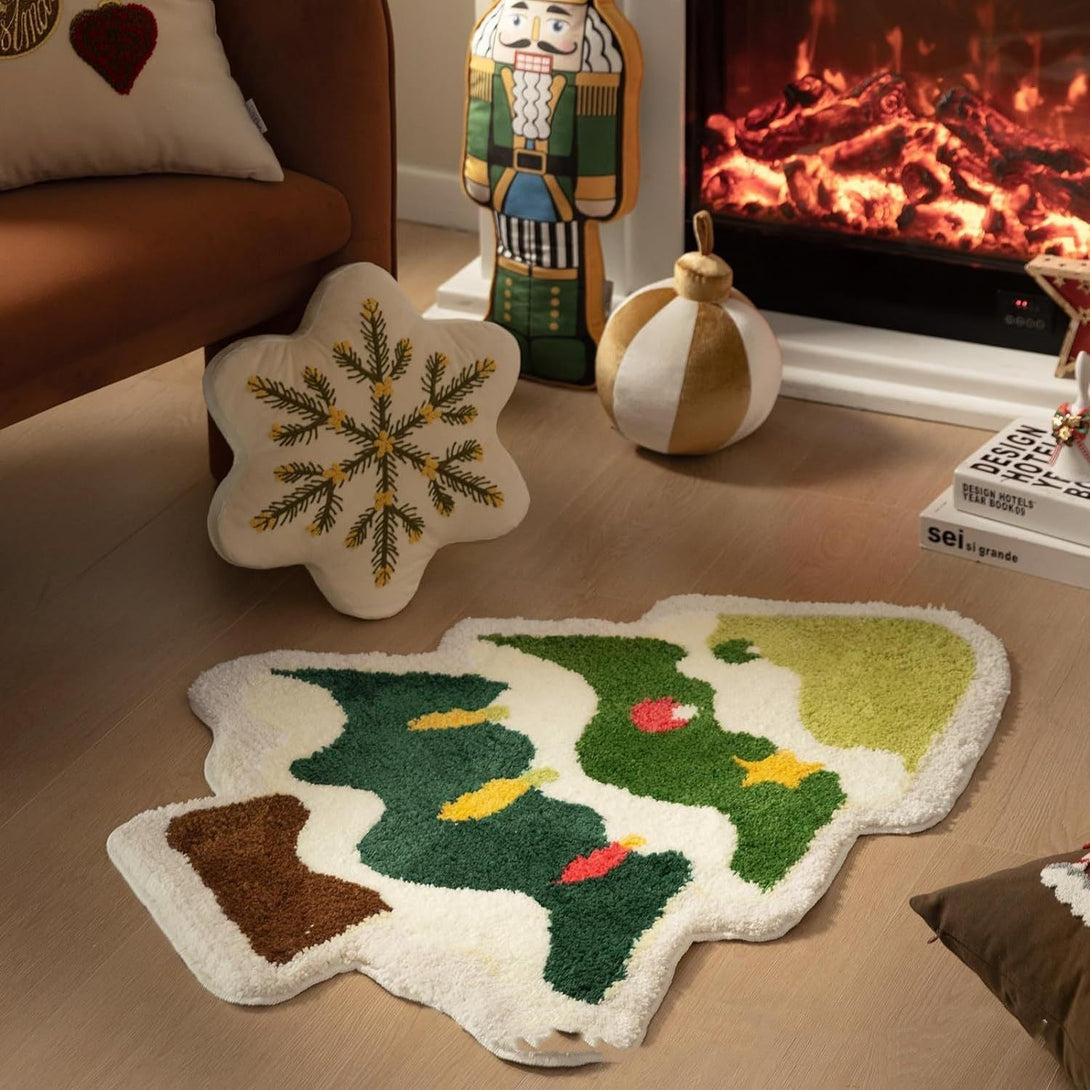 Christmas Tree Cashmere Mat – Nordic Design Holiday Floor Rug | BLYNTRA BLYNTRA