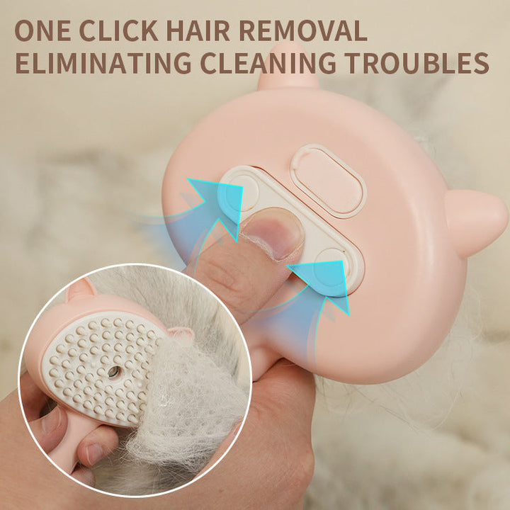 Hair Cleaning Brush With Mist Multifunctional Cat Grooming Brush Rechargeable Self Cleaning Slicker Brush For Pets Dogs & Catsb Pet Products Silicone Back Scrub Bath Brush