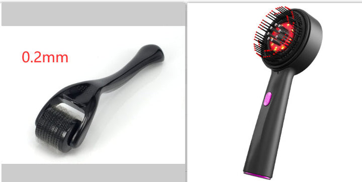Electric Massage Comb Home Scalp Drain Comb Red Light Anti-slip Hair Care Multi-functional Massage Comb Silicone Back Scrub Bath Brush