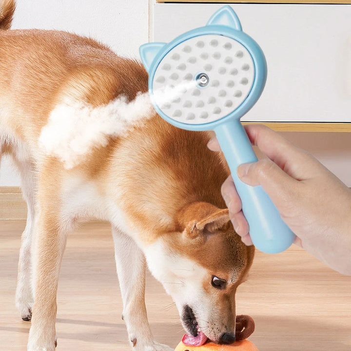 Hair Cleaning Brush With Mist Multifunctional Cat Grooming Brush Rechargeable Self Cleaning Slicker Brush For Pets Dogs & Catsb Pet Products Silicone Back Scrub Bath Brush