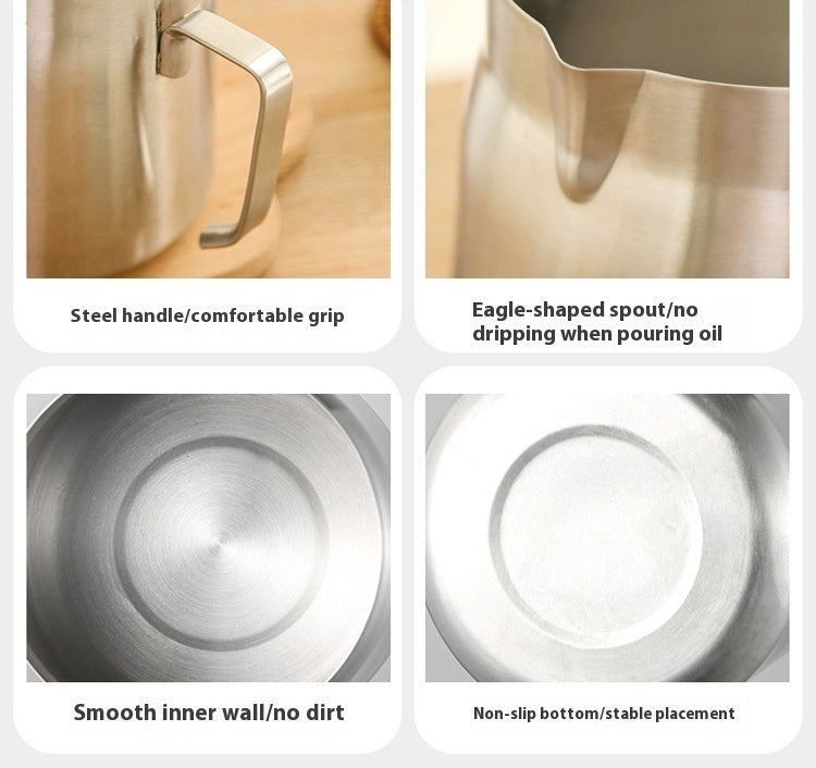 BLYNTRA™ 304 Stainless Steel Oil Filter Pot – Large Capacity + Fry Basket Silicone Back Scrub Bath Brush