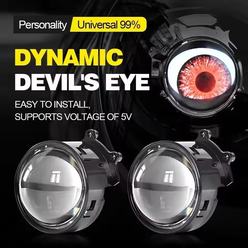 3-Inch LED Demon Eye Lamp for Car & Bike BLYNTRA
