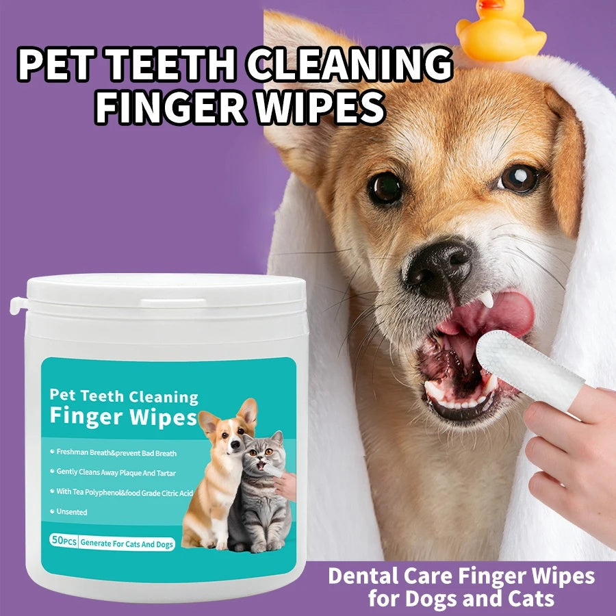 Pet Ear & Teeth Cleaning Wipes – Disposable Care for Cats & Dogs BLYNTRA