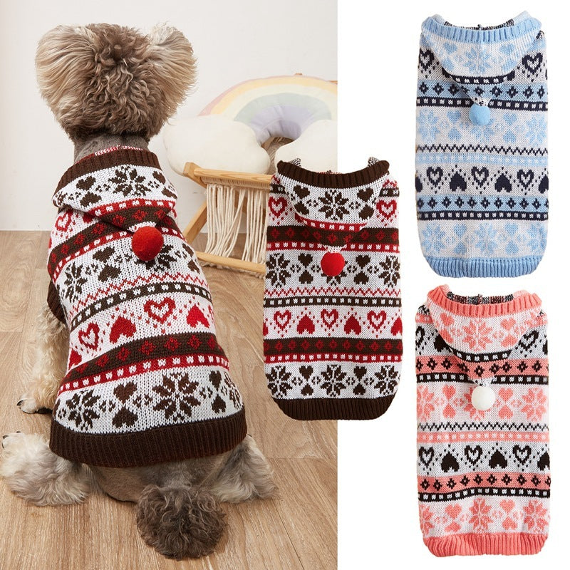 Snowflake Knit Dog Sweater | Warm & Stylish BLYNTRA