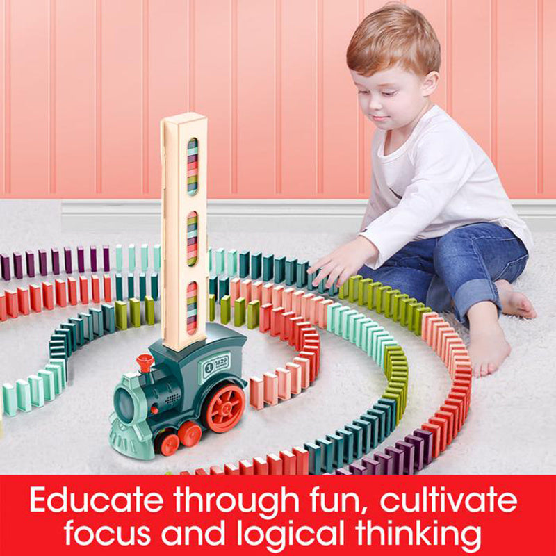 BLYNTRA Domino Train Toy – Automatic Block Laying Electric Set BLYNTRA