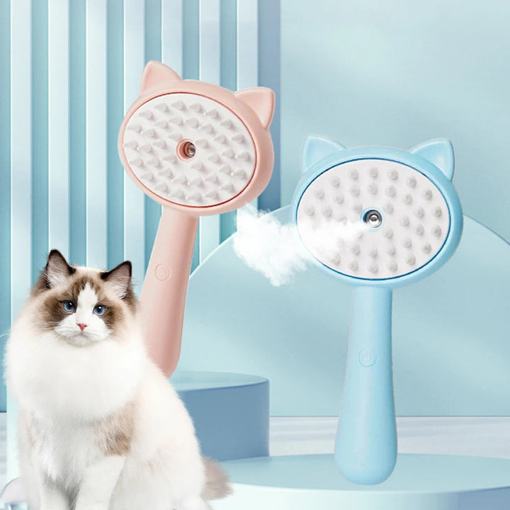 Hair Cleaning Brush With Mist Multifunctional Cat Grooming Brush Rechargeable Self Cleaning Slicker Brush For Pets Dogs & Catsb Pet Products Silicone Back Scrub Bath Brush