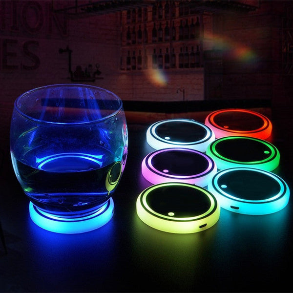BLYNTRA RGB Cup Holder Coaster – Solar & USB Powered Car Light BLYNTRA