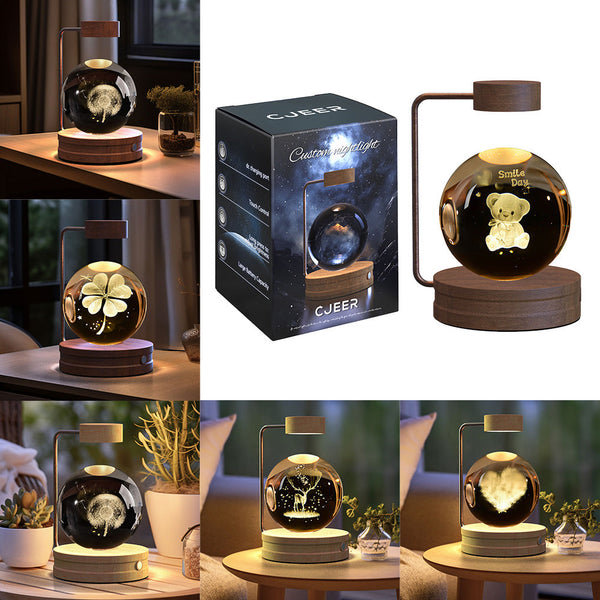 Dino Galaxy Night Light | Crystal Ball Lamp USB BLYNTRA