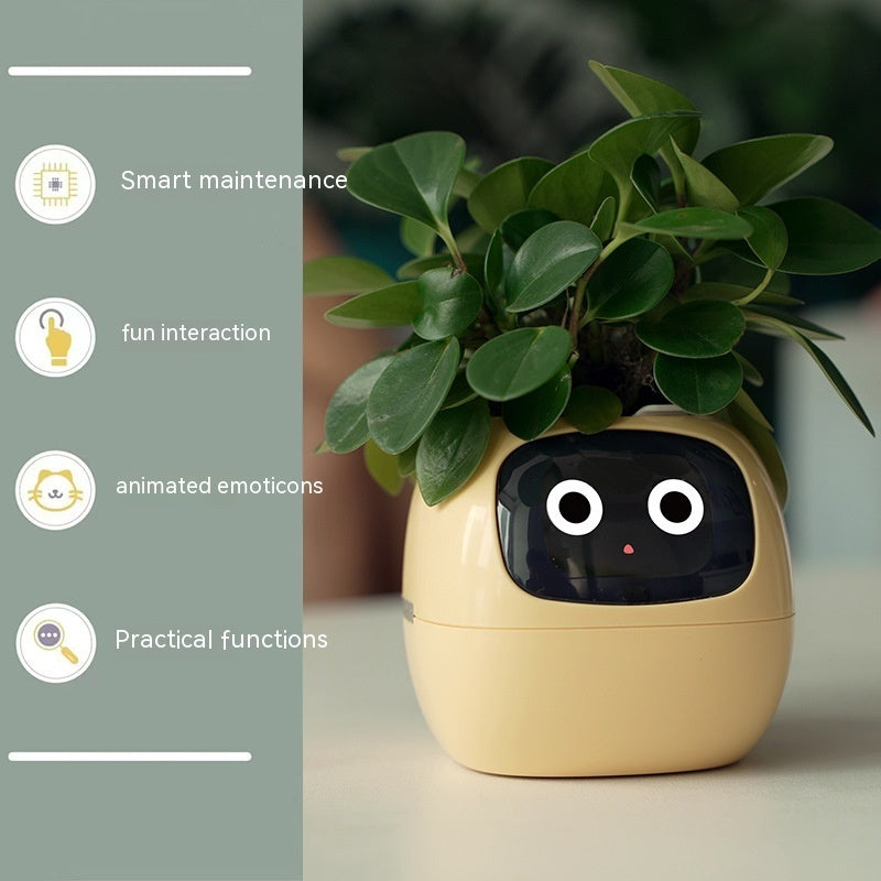 BLYNTRA Smart Planter Companion – Animated AI Plant Pot with Display BLYNTRA