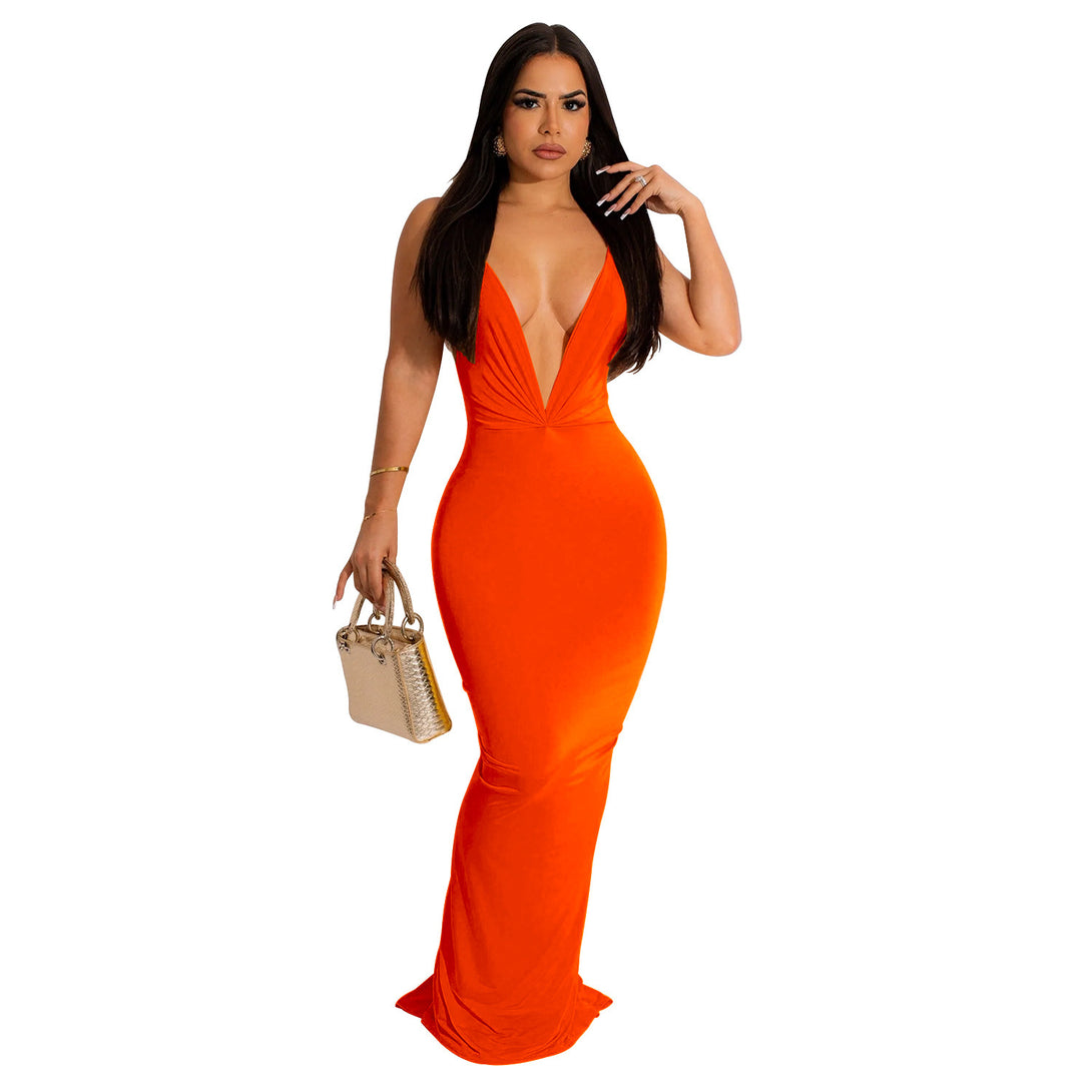 BLYNTRA Sleeveless Solid Dress
