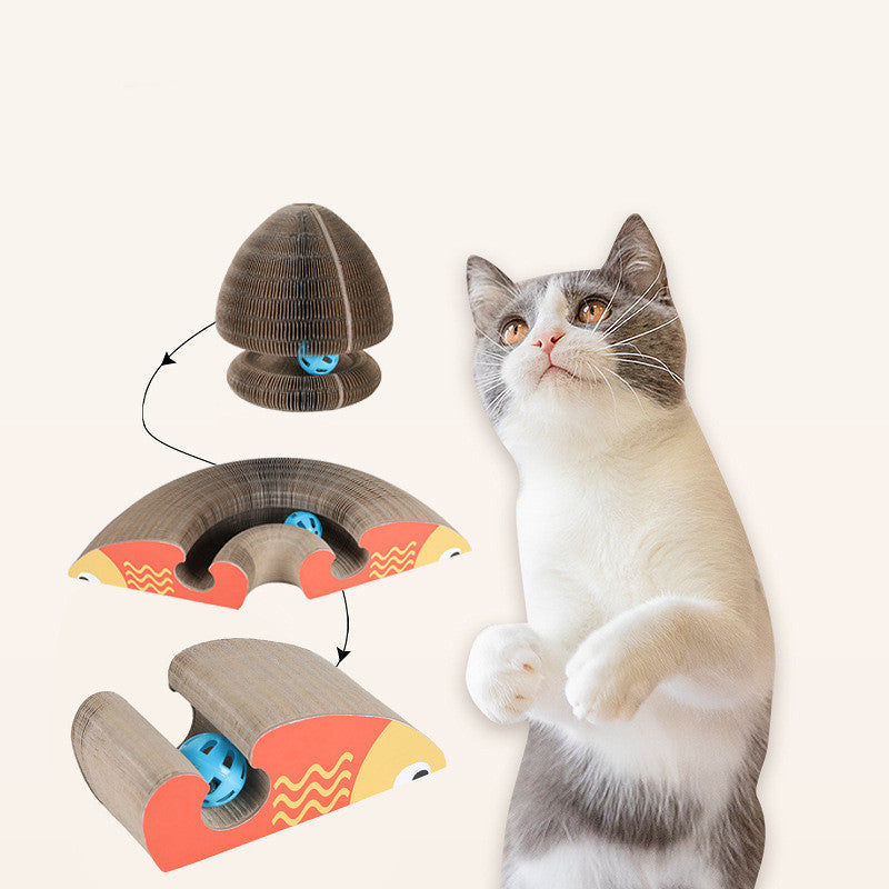 MagicFold Cat Scratcher & Climbing Toy Silicone Back Scrub Bath Brush