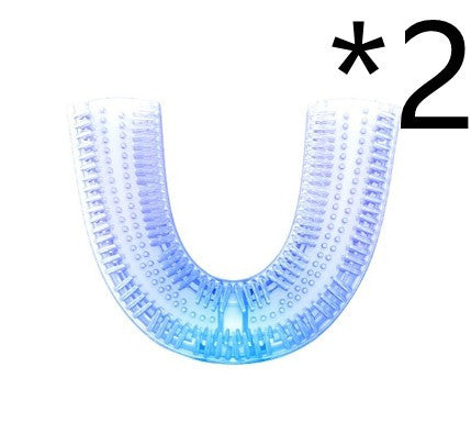 BLYNTRA Smart U-Type Toothbrush – 360° Clean, Blue Light, USB Silicone Back Scrub Bath Brush