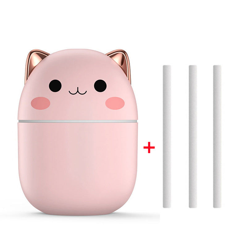 Cute Cat Humidifier | LED Mist & Aroma Diffuser Silicone Back Scrub Bath Brush